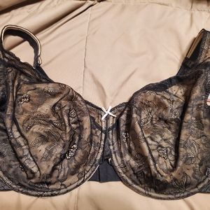 NWT Cacique by Lane Bryant lace overlay bra 44F